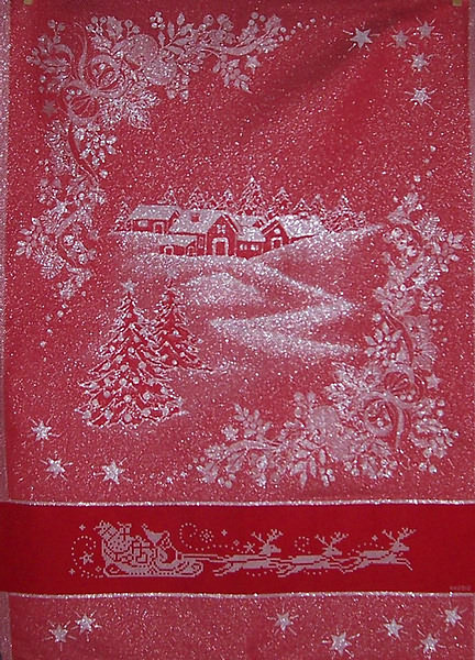 Strofinaccio slitta Babbo Natale