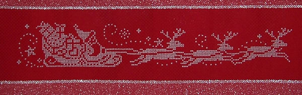 Strofinaccio slitta Babbo Natale - Particolare